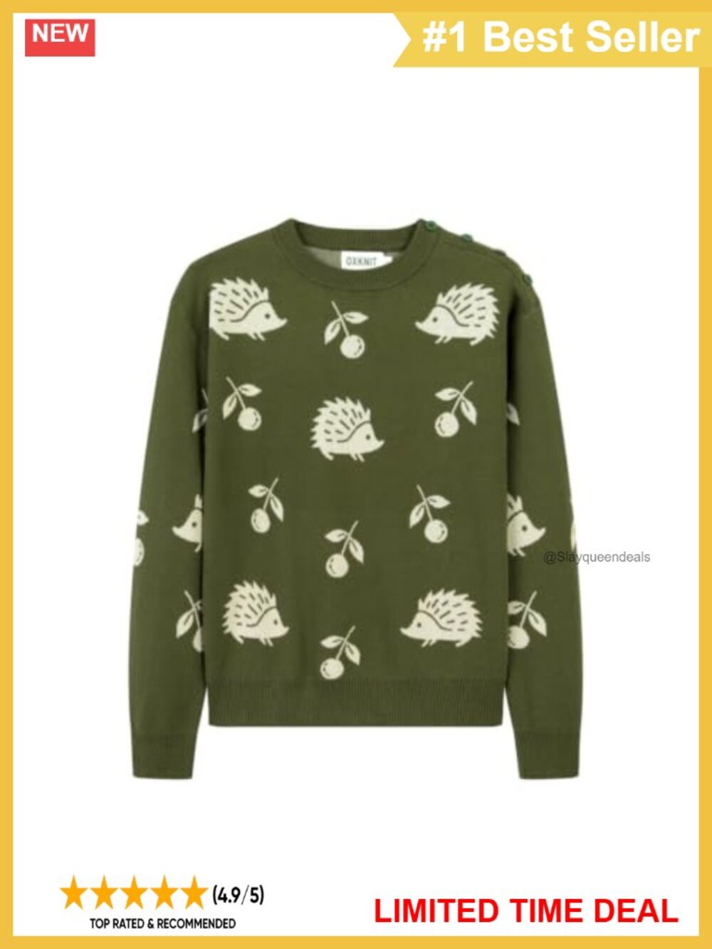 Women's Retro Knit Long Sleeve T-Shirt Cotton Crewneck Casual Top